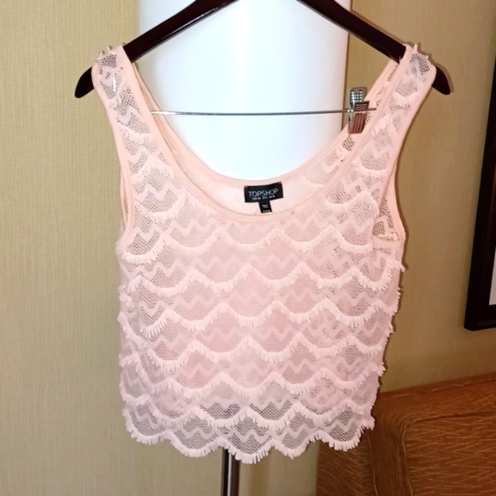 Top Shop Sheer Tank Top